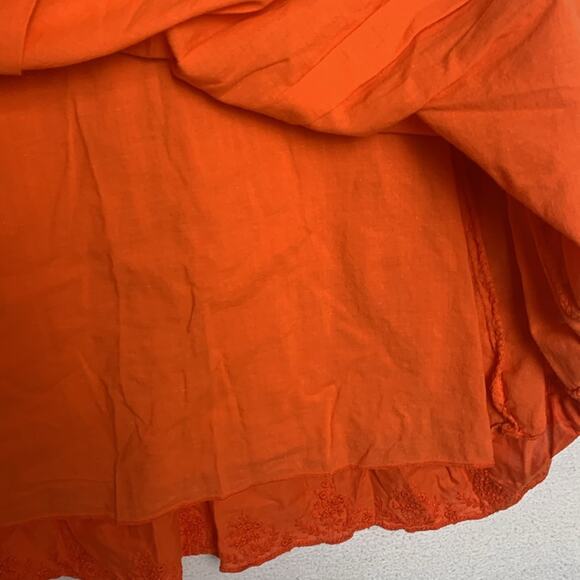 Johnny Was women's size 6 small skirt orange vintage USA embroidered floral - Picture 6 of 10